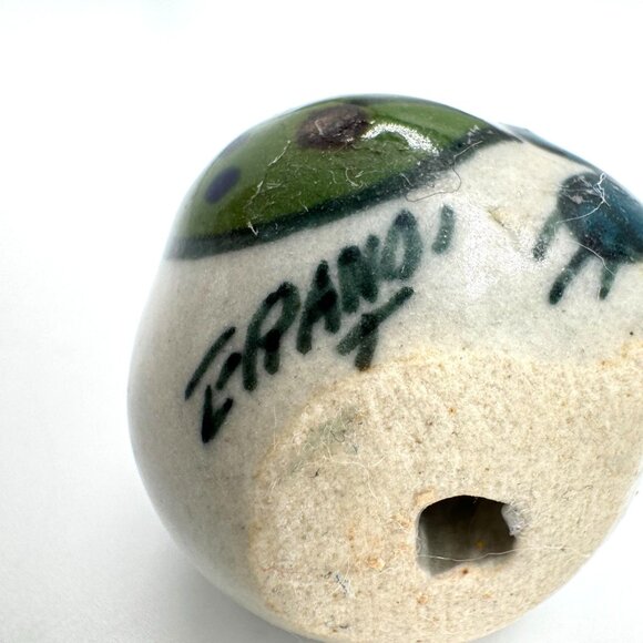 Tonala Mexico 2Pc Mini Birds Hand Painted Art Pottery Figurine Signed Decor Vtg - Picture 12 of 15